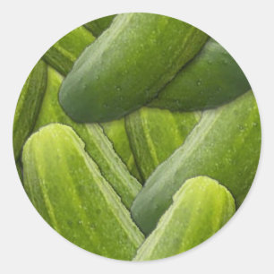 Canning Burk Stickers—Pickles Runt Klistermärke