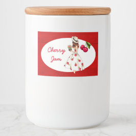 Canning-etikett för Cherry Preserve Mat Etiketter