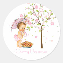 Canning-etikett för Cherry Preserve