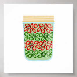 Canning Food - Chili Peppers Poster