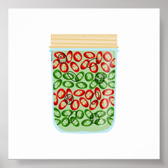 Canning Food - Chili Peppers Poster (Framsidan)