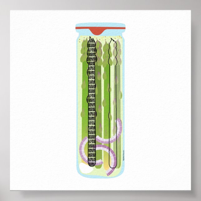 Canning Food - Picked Asparagus Poster (Framsidan)