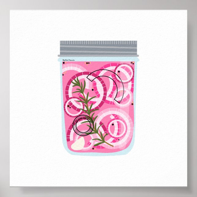Canning Food - Picked Red Onions Poster (Framsidan)