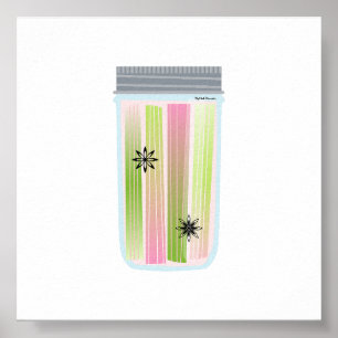 Canning Food - Picked Rhubarb Poster