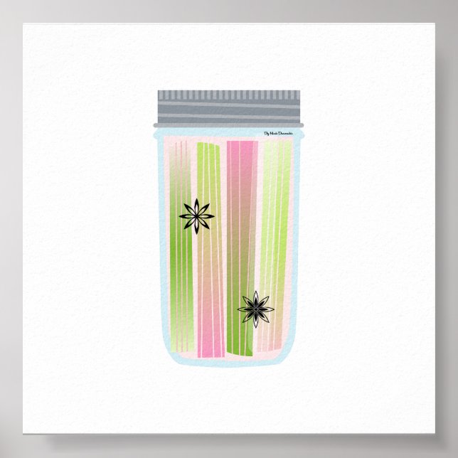 Canning Food - Picked Rhubarb Poster (Framsidan)