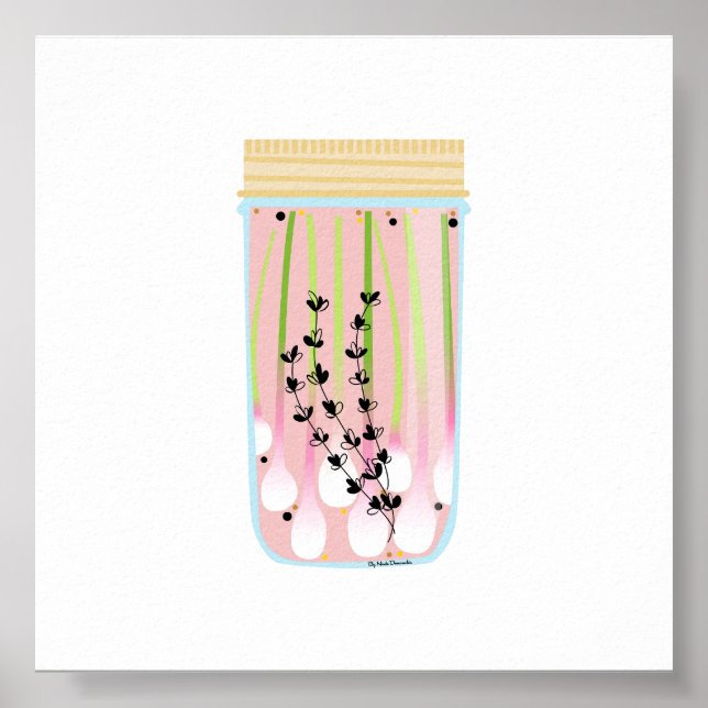 Canning Food - Picked Vår Onions Poster (Framsidan)