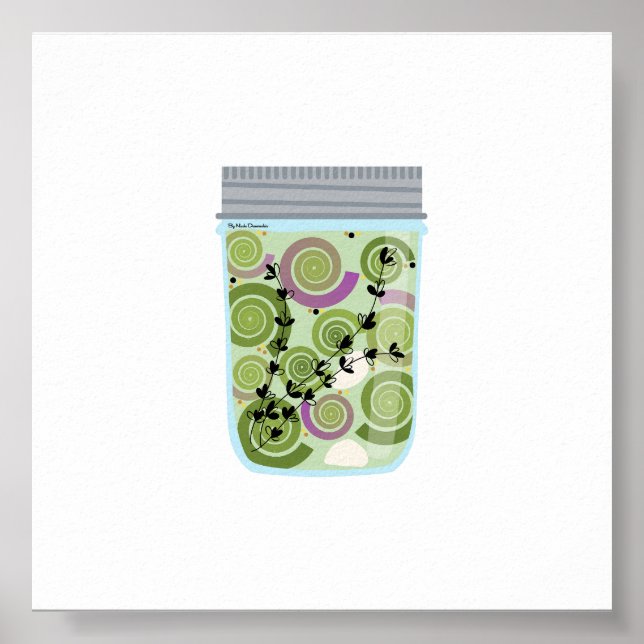 Canning Food - Pickled Fiddlehead Poster (Framsidan)