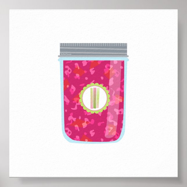 Canning Food - Rhubarb Sylt Poster (Framsidan)