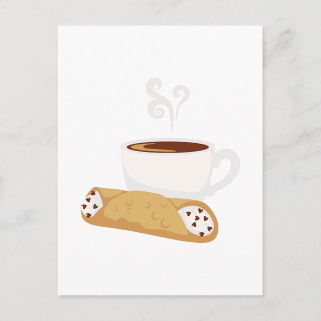 Cannoli & Coffee Vykort (Framsida)