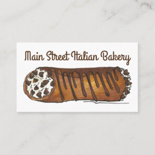 Cannoli Italiane Bakery Pastry Shop Baked by Chef Visitkort