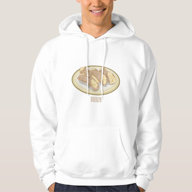 Cannoli-serieteckning illustration hoodie (Framsida)
