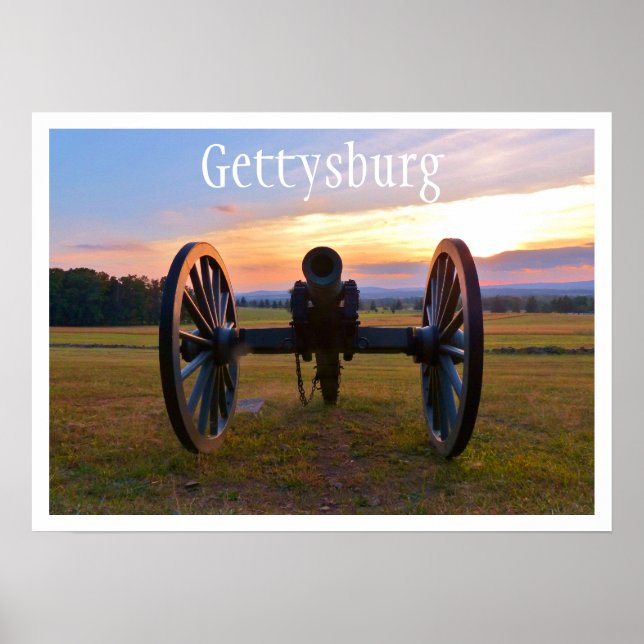 Cannon at Sunset, Gettysburg NMP Poster (Framsidan)