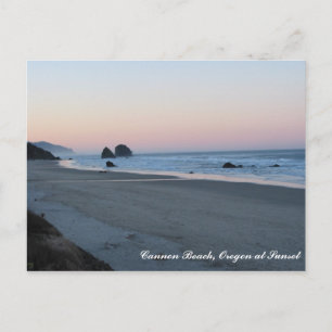 Cannon Beach AM, Cannon Beach, Oregon vid Sunset Vykort