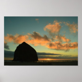Cannon Beach Haystack Sten Photo Print Poster