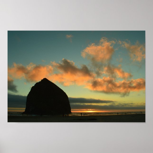 Cannon Beach Haystack Sten Photo Print Poster (Framsidan)