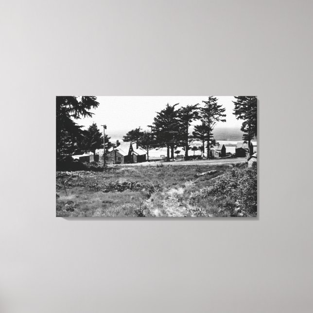 Cannon Beach, Oregon Arcadia Cottages Ocean Canvastryck (Framsida)