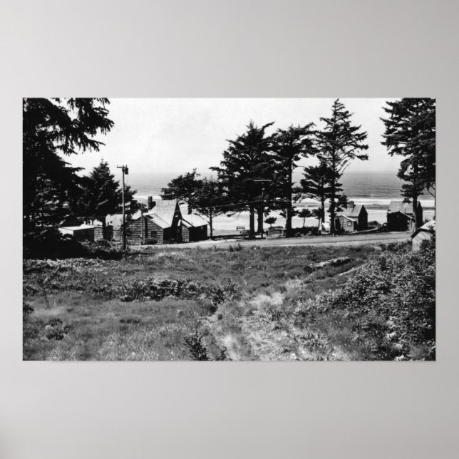Cannon Beach, Oregon Arcadia Cottages Ocean Poster (Framsidan)