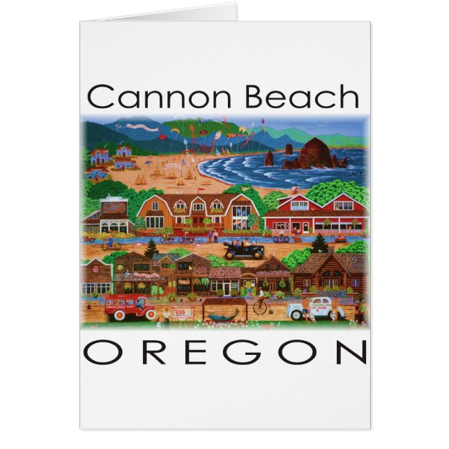 Cannon Beach ~ Oregon Hälsningskort (Framsidan)