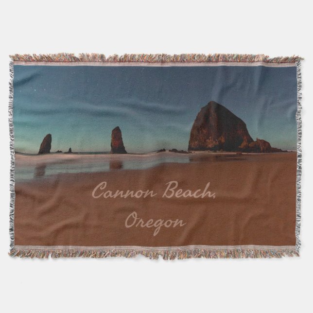 Cannon Beach Oregon Haystack Sten Filt (Framsidan)