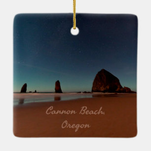 Cannon Beach Oregon Haystack Sten Julgransprydnad Keramik