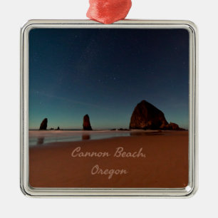 Cannon Beach Oregon Haystack Sten Julgransprydnad Metall
