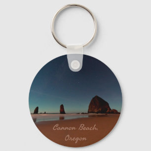 Cannon Beach Oregon Haystack Sten Nyckelring