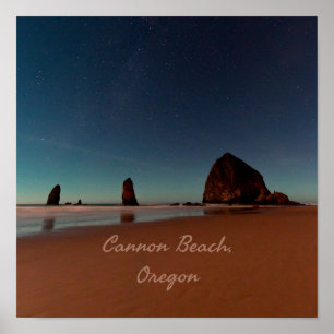 Cannon Beach Oregon Haystack Sten Poster