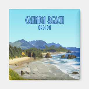 Cannon Beach Oregon Kusten Vintage Magnet