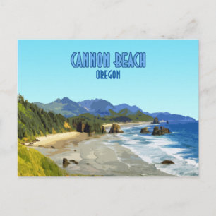 Cannon Beach Oregon Kusten Vintage Vykort