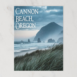 Cannon Beach Oregon Kustlandskap Vykort