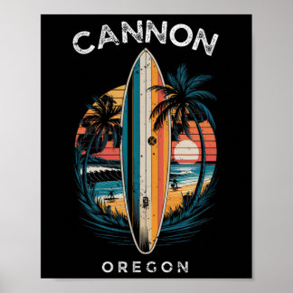 Cannon Beach Oregon Men Women Surfing  Poster