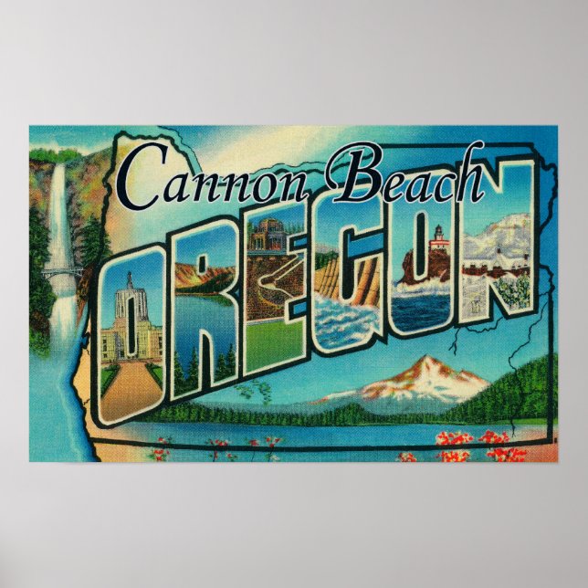 Cannon Beach, Oregon - Stora Brev-scener Poster (Framsidan)