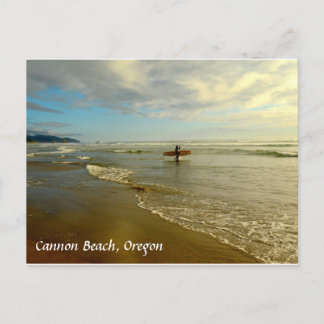 Cannon Beach Oregon Surfer Sunset-vykort Vykort