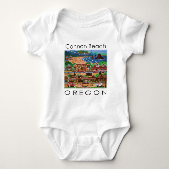 Cannon Beach ~ Oregon T Shirt (Framsida)