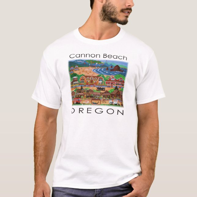 Cannon Beach ~ Oregon Tee Shirt (Framsida)