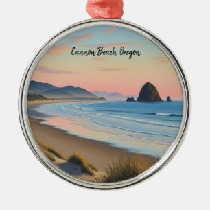 Cannon Beach Oregon Travel Julgransprydnad Metall