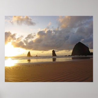 Cannon Beach Oregon-utskrifter Poster