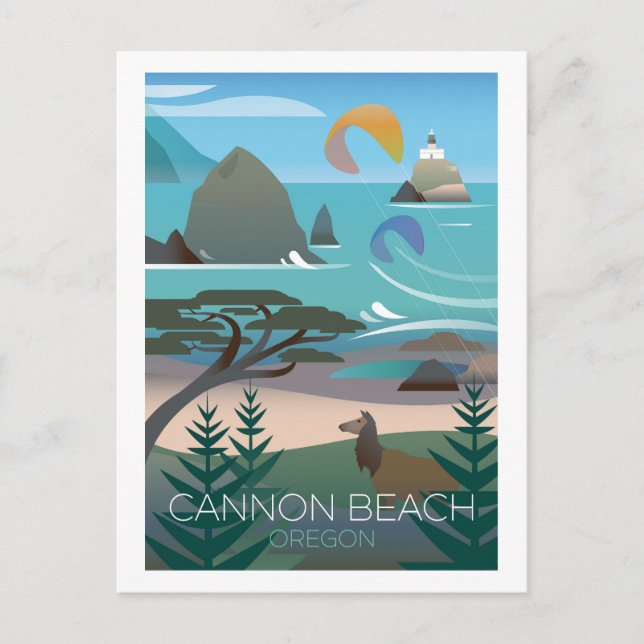 Cannon Beach, Oregon-vykort Vykort (Framsida)