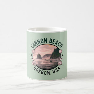 Cannon Beach Retro Vignette Kaffemugg