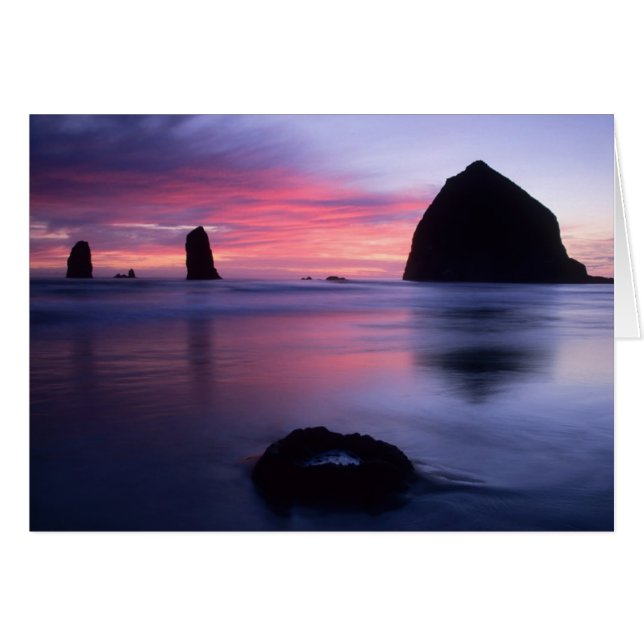 Cannon Beach Sunset OBS Kort (Framsidan Horizontal)