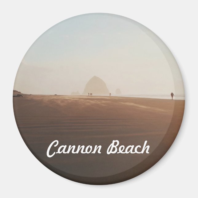 Cannon Beach vid Golden Hour Magnet (Framsidan)