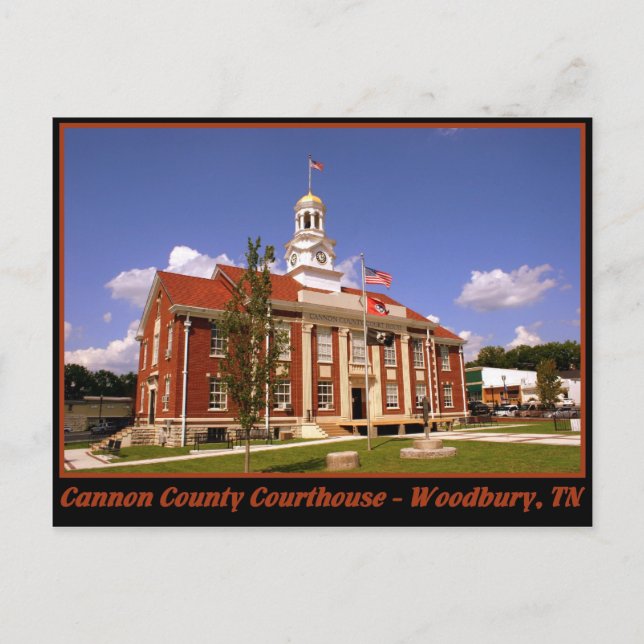 Cannon County Domstol - Woodbury, TN Vykort (Framsida)