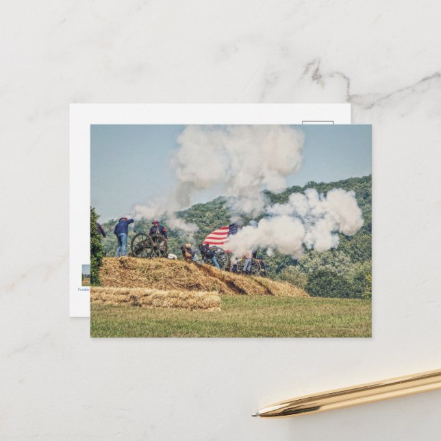 Cannon Fire Vykort (Fram/Back In Situ)