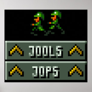 Cannon Fodder Heros Jools och Jops Retro DOS gam Poster