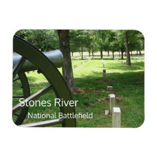 Cannon, Gravsten, Stones River National Cemetery Magnet