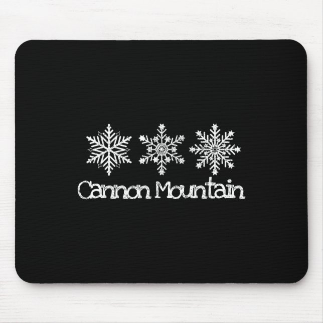 Cannon Mountain Franconia Notch Snöflingor Skid Sk Musmatta (Framsidan)