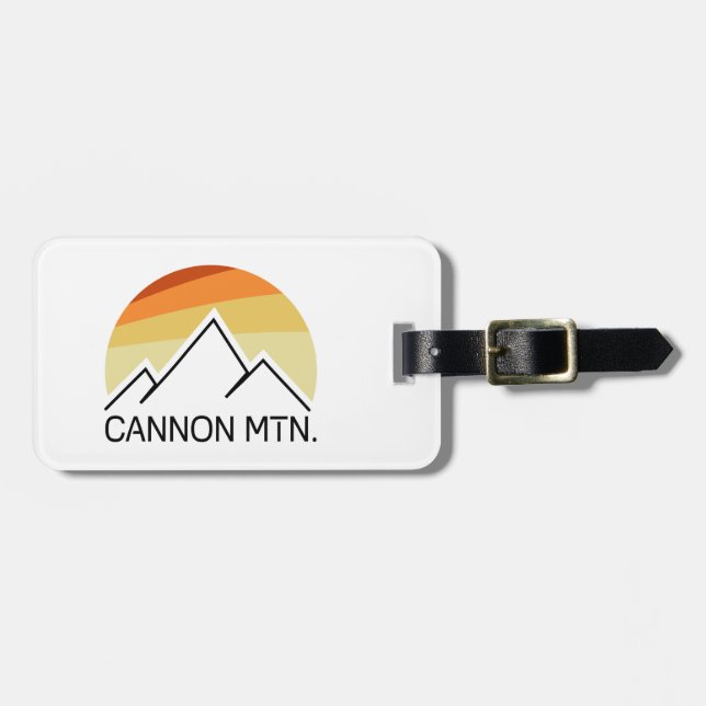 Cannon Mountain New Hampshire Retro Bagagebricka (Horisontell Framsida)