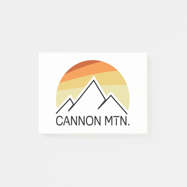 Cannon Mountain New Hampshire Retro Post-it Block (Framsida)