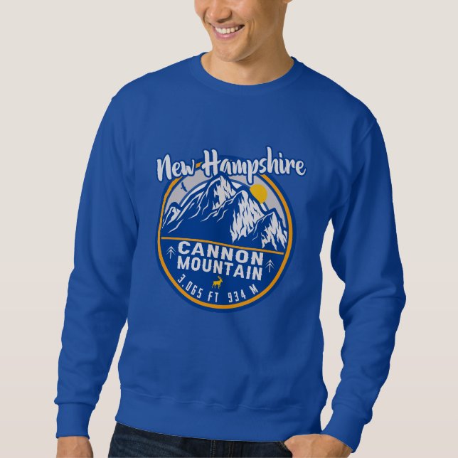 Cannon Mountain New Hampshire - Retro Souvenirs Lång Ärmad Tröja (Framsida)
