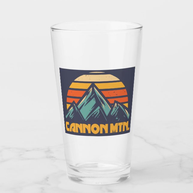 Cannon Mountain New Hampshire Retro Turcos Glaskopp (Framsida)